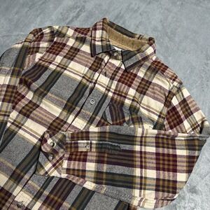 Legendary Whitetails Shirt‎ Mens Small Muticolor Plaid Flannel Western Casual